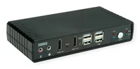 ROLINE KVM-Audio-Switch Dual Head HDMI 4K60, 1 User - 2 PC