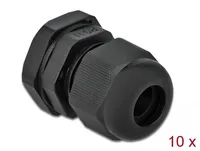 Delock Kabelverschraubung PG11, 19 mm 10 Stück, schwarz - Gewindetyp: PG11 - Material: Kunststoff