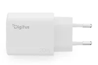 DIGITUS USB-Ladegerät 20W, 1x USB-C, 1x USB-A weiß