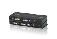 Aten KVM-Extender CE604 - Weitere Anschlüsse: Audio - USB - Set: Ja - Reichweite: 60 m - Extender Typ: Cat-Extender - Videoanschlüsse: DVI-D - Einsatzzweck Extender: KVM