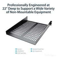 2U 22IN FIXED RACK MOUNT SHELF .