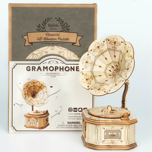 RoboTime Bausatz Gramophone Crank Classic - Modell Art: Musikinstrument