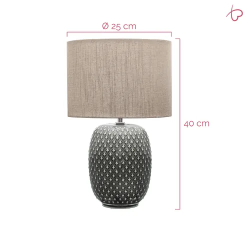 Pauleen Tischleuchte Pretty Classy 1x E27 Dunklelgrau/Beige - Betriebsart: Netzbetrieb - Lampensockel: E27 - Smart Home: Nicht kompatibel - Zusätzliche Ausstattung: Keine - Anwendungsbereich: Indoor - Gesamtleistung: 60 W