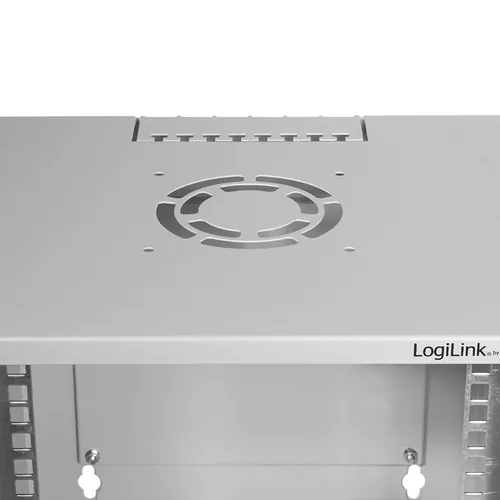 Logilink Wandgehäuse 10 Zoll, 6 HE, montiert, grau