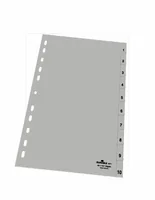 DURABLE Register A4 1-10 - Einteilung: 1-10 - Überbreite: Nein - Material: Polypropylen (PP) - Detailfarbe: Grau