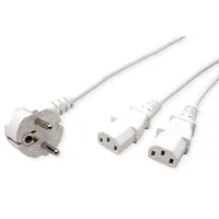 ROLINE Y-NETZANSCHLUSSKABEL 2M WEI