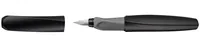 Pelikan Füllfederhalter Twist Medium (M), Schwarz - Strichstärke: Medium (M) - Set: Nein - Bedienungsseite Stift: Universal - Ergnonomisch Schreiben: Ja - Anwender: Jugendliche - Kinder - Schüler - Schriftfarbe: Königsblau