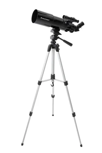 Celestron Teleskop Travel Scope 80 mit Smartphone Adapter - Brennweite Max.: 300 mm - Vergrösserung: 189 × - Teleskop-Art: Linsenteleskop (Refraktor)