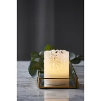 Star Trading LED-Kerze Pillar Clary Ø 8 x 10 cm, Weiss - Betriebsart: Batteriebetrieb - Fernbedienung: Nein - Aussenanwendung: Nein - Höhe: 10 cm - Timerfunktion: Ja - Set: Nein