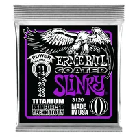 Ernie Ball Gitarrensaiten 3120 Slinky Coated Titanium – Power 11-48 - Packungsgrösse: Satz - Zu Instrument: E-Gitarre - Saitenanzahl: 6-Saiter