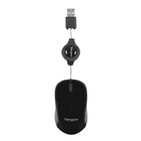 Targus Mobile Maus Compact Blue Trace - Maus-Typ: Mini - Bedienungsseite: Universal - Maus Features: Scrollrad - Detailfarbe: Schwarz - Schnittstelle: USB-A - Verbindungsart: Verkabelt