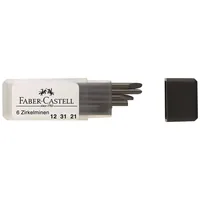 FABER-CASTELL Zirkelminen 25mm 123121 6 Stück, Dose