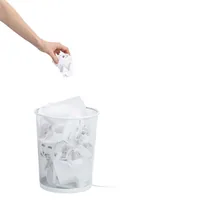Zeller Present Papierkorb Mesh 15 l, Weiss - Anzahl Behälter: 1 - Detailfarbe: Weiss - Form: Rund - Fassungsvermögen: 15 l - Höhe: 34.5 cm - Material: Metall