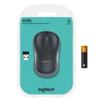 Logitech Mouse M185 Wireless Swift Grey INT Deutschland und Osteuropa Verpackung