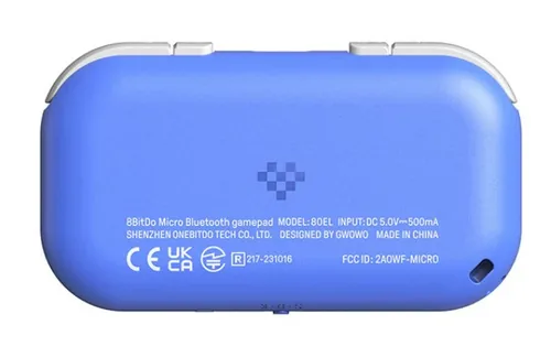 8bitdo Gamepad Micro Wireless Controller NSW2/NSW/Android Blau - Plattform: Android - Nintendo Switch - Nintendo Switch 2 - Nintendo Switch OLED-Modell - Verbindungsmöglichkeiten: Bluetooth - USB Typ-C - Controller Typ: Gamepad - Detailfarbe: Blau