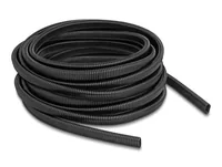 Delock Kunststoff Kabelschutzschlauch in Ovalform flexibel 13,6 x 6,3 mm - Länge 10 m schwarz