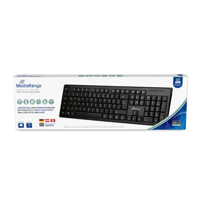 MediaRange Tastatur Wireless schwarz