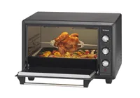 Trisa Backofen Forno Gusto 34 l, Schwarz - Funktionen: Backen - Braten - Grill - Ausstattung: Backblech - Gitterrost - Drehspiess - Breite: 50 cm - Höhe: 30 cm - Tiefe: 39.5 cm - Detailfarbe: Schwarz