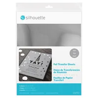 Silhouette Bastelpapier Transferfolie Silber - Papiertyp: Spezialpapier - Geeignet für Drucker: Inkjet - Papierfarbe: Silber - Papierformat: 21.5 x 27.9 cm - Mediengewicht: 0 g/m² - Selbstklebend: Ja