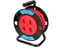 Max Hauri Kabelrolle V2 25 m Rot - Schutzklasse: Keine - Detailfarbe: Rot - Schwarz - Kinderschutz: Nein - Aussenanwendung: Nein - Steckertyp Ausgang: T13 - Material: Kunststoff