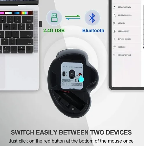 Equip Komfortmaus Wireless Dual Mode 6Btn Rechts schwarz