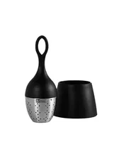 AdHoc Floatea tea strainer Plastic, Stainless steel Black, Silver