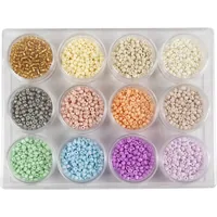 Creativ Company 68235 profilo Perlina da conteria Vetro Multicolore 12 pz