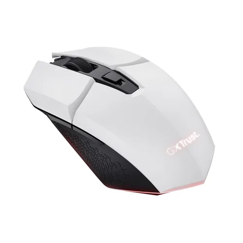 Trust Gaming-Maus GXT110 Felox Weiss - Maus Features: Umschaltbare DPI-Auflösung - Daumentaste - Beleuchtung - Scrollrad - Bedienungsseite: Universal - Detailfarbe: Weiss - Gewicht: 116 g - 92 g - Verbindungsart: Kabellos - Schnittstelle: USB-A