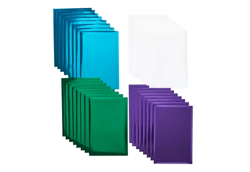 Cricut Transferfolie 10.1 x 15.2 cm, 24 Blatt - Geeignet für Drucker: Nein - Detailfarbe: Aqua - Dunkelviolett - Grün - Aussenanwendung: Ja - Selbstklebend: Nein - Aufbügelbar: Nein - Folientyp: Transferfolie