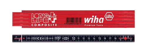 Wiha Gliedermaßstab Longlife Plus Composite 2 m metrisch