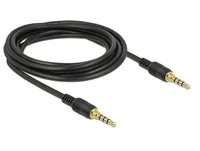 DELOCK Klinkenkabel 3.5mm 4Pin St > St 3.0m schwarz