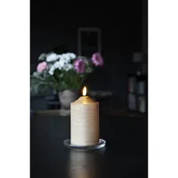 Star Trading LED-Kerze Pillar Flamme Ø 7.5 x 15 cm, Gold - Betriebsart: Batteriebetrieb - Fernbedienung: Nein - Aussenanwendung: Nein - Höhe: 15 cm - Timerfunktion: Ja - Set: Nein
