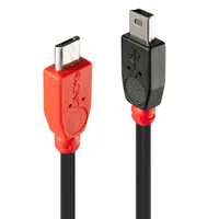 LINDY USB 2.0 cable Type Micro-B / Mini-B OTG  2m Micro-B plug to Mini-B plug
