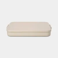 Brabantia Lunchbox Make & Take 25.5 x 16.6 x 3.7 cm, Beige - Materialtyp: Kunststoff - Unterteilungsmöglichkeit: Nein - Material: Kunststoff - Set: Nein - Motiv: Ohne Motiv - Anwender: Erwachsene - Kinder