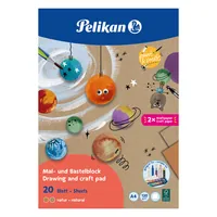 Pelikan Zeichen-und Bastelblock A4,120gm ,20 Blatt,Nat. FSC