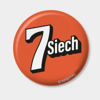 Swissmeme Button 7Siech, 3.8 x 3.8 x 0.5 cm - Produkttyp Geschenke: Scherzartikel
