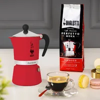 Bialetti Espressokocher Rainbow 3 Tassen rot