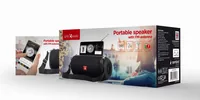 Gembird SPK-BT-17 portable Bluetooth speaker with FM-radio, black
