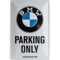 Nostalgic Art Schild BMW Parking Only 20 x 30 cm, Metall - Produkttyp: Schild - Motiv: Schriftzug - Detailfarbe: Schwarz - Weiss - Detailmaterial: Metall - Grundmaterial: Metall