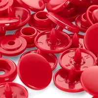 Prym Druckknöpfe Color Snaps Rot, Ø 12,4 mm, 30 Stück - Detailfarbe: Rot