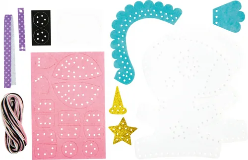 Avenue Mandarine Bastelset Mini Kuscheltier Couz'In Einhorn - Produkttyp: Sticken / Nähen - Altersempfehlung ab: 7 Jahren