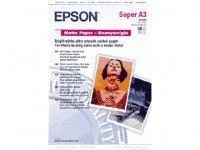 Epson Matte Paper-Heavy Weight, DIN A3+, 167 g/m2, 50 Blatt, Tintenstrahldrucker, A3+ (330x483 mm), Matt, 50 Blätter, 167 g/m², Weiß