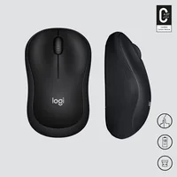 Logitech Maus M220 Silent , kabellos - Maus-Typ: Standard - Maus Features: Ein-/Ausschalter - Silent-Tasten - Scrollrad - Bedienungsseite: Universal - Detailfarbe: Schwarz - Verbindungsart: Kabellos - Schnittstelle: USB-A