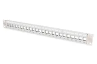 DIGITUS Patchpanel 1HE 24-Port Modular grau transp.-Beschri.