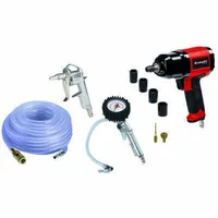 Einhell Druckluftzubehör-Set, 10-teilig - Druckluft-Werkzeugtyp: Blaspistole - Schlagschrauber - Reifenfüllpistole