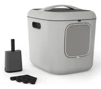 Rotho Katzentoilette Bea XL Hellgrau - Stromversorgung: Keine - App kompatibel: Nein - Breite: 49.9 cm - Höhe: 57.6 cm - Tiefe: 61.4 cm - Detailfarbe: Hellgrau - Schwarz