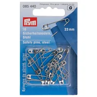 Prym Sicherheitsnadel Silber, Nr. 2/0, 23 mm - Verpackungseinheit: 16 Stück - Detailfarbe: Silber - Produkttyp: Sicherheitsnadel