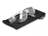 Delock Schutzbrille Sichtscheiben klar, inklusiv Brillentasche Klar - Grössentyp: Normalgrösse - Brillenglasfarbe: Klar - Detailfarbe: Schwarz - Grössensystem: EU - Grösse: Standard cm - Zielgruppe: Unisex
