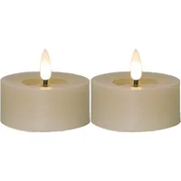 Star Trading LED Teelichter Set Flamme Flow 2 Pack, Beige - Betriebsart: Batteriebetrieb - Fernbedienung: Nein - Aussenanwendung: Nein - Timerfunktion: Ja - Set: Ja - Durchmesser: 7 cm