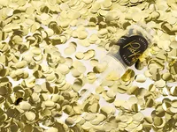Partydeco Konfettikanone Push-Pop Ø 15 mm, 1 Stück, Gold - Detailfarbe: Gold - Material: Folie - Verpackungseinheit: 1 Stück